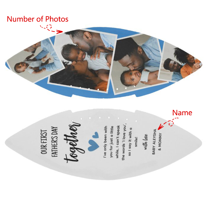 Personalized Football Is a Gift for Dad from Mom and Kids