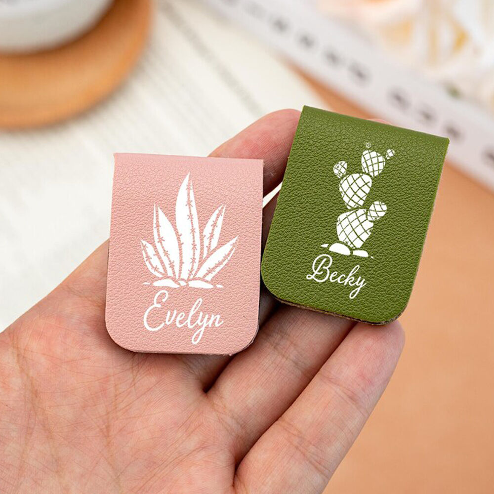 Custom Leather Magnetic Bookmark Add Name Accessories Gifts for Reader