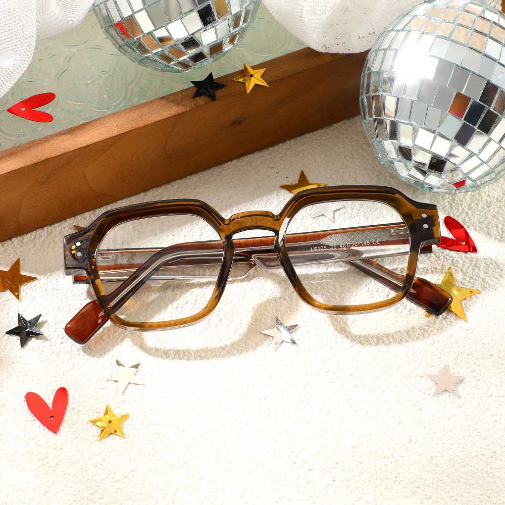 Occhiali da Vista Tony Quadrato Marrone 