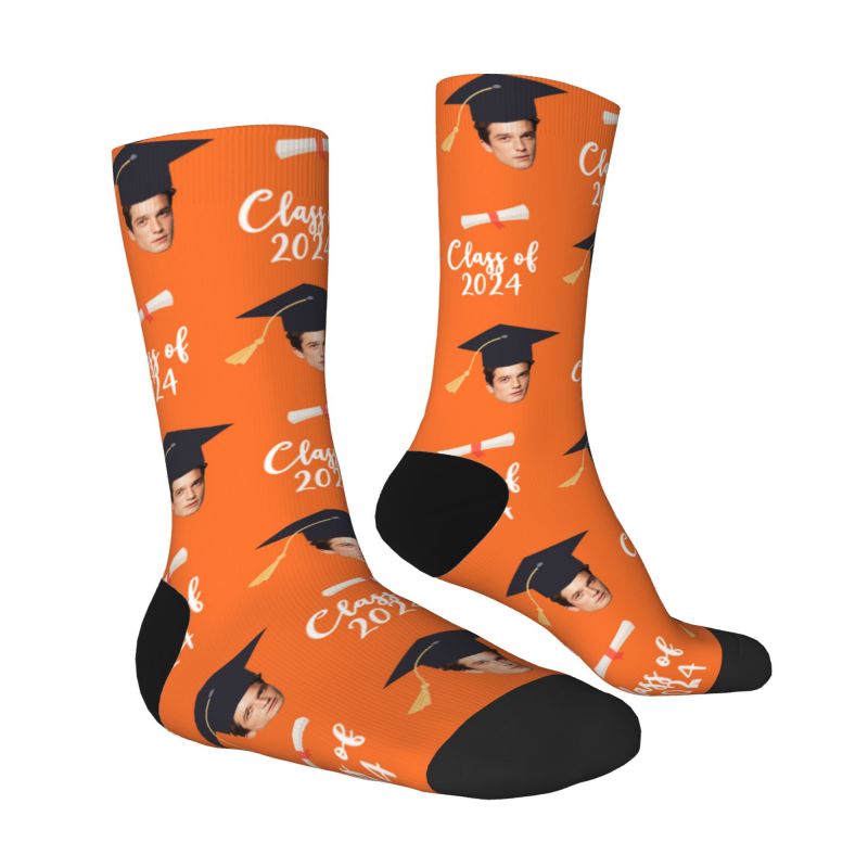 Customized Face Socks Multiple Colors Best Graduation Gift for Friends