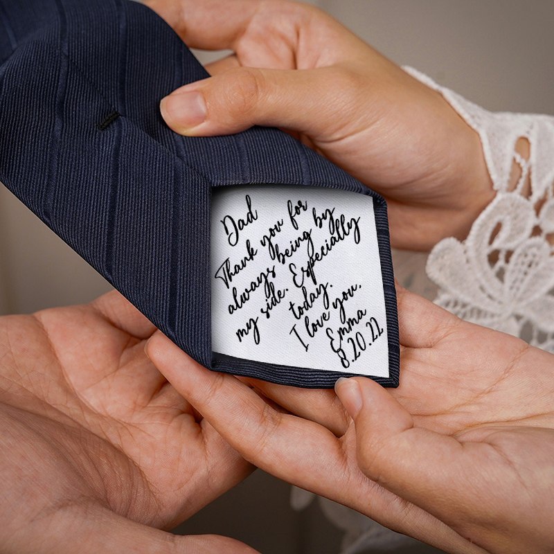 Cravate personnalisée avec écriture manuscrite Cadeau créatif pour votre amour