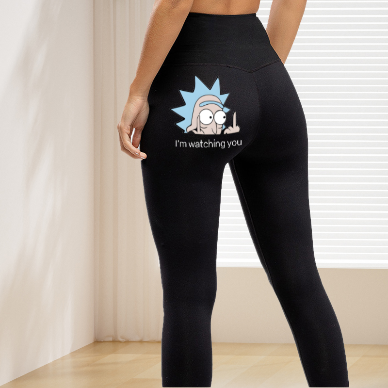 Gepersonaliseerde Legging Ik Kijk Naar Jou Rick and Morty Grappig Ontwerp Creatief Cadeau voor Haar Vrienden