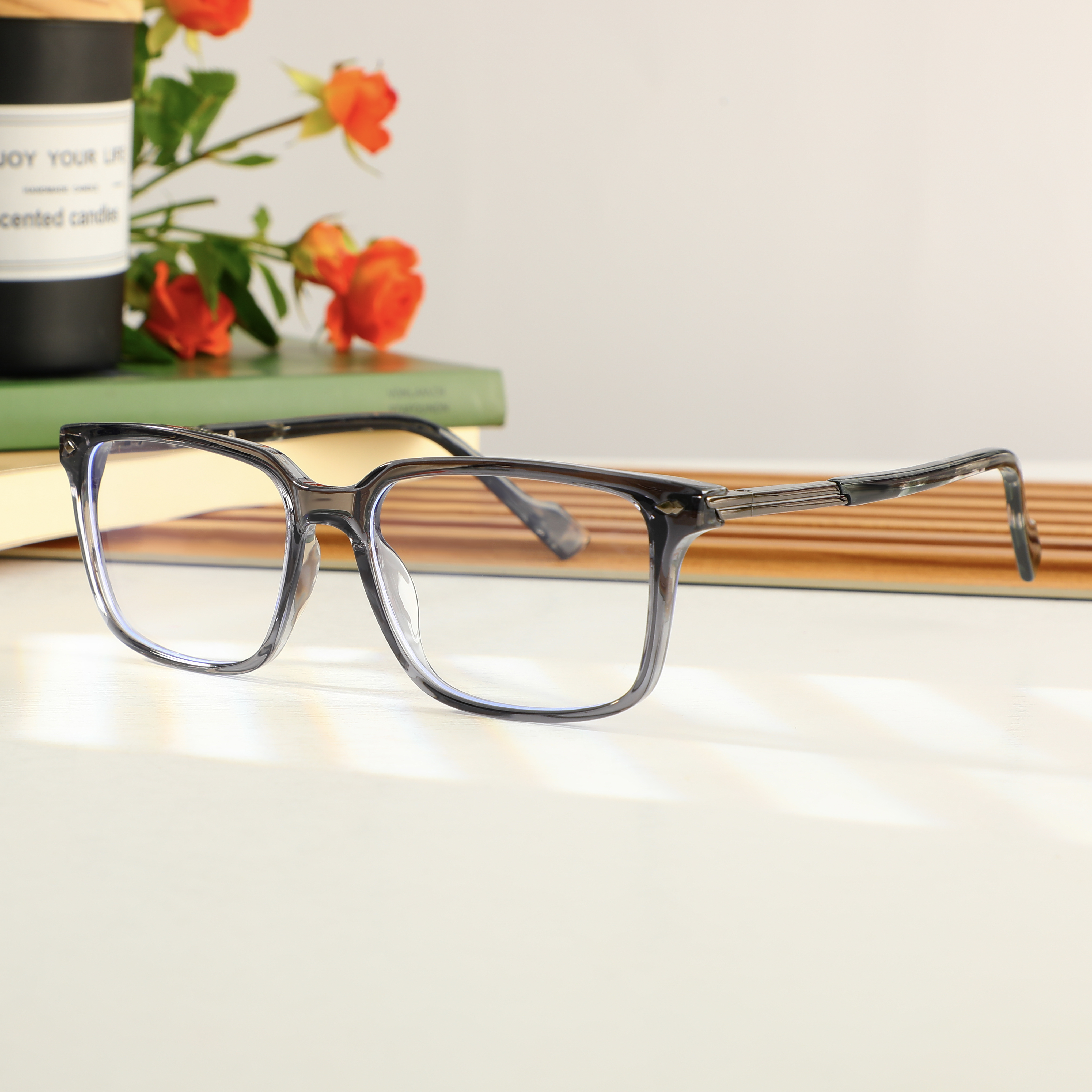Richardson Rechteckige Graue Brille