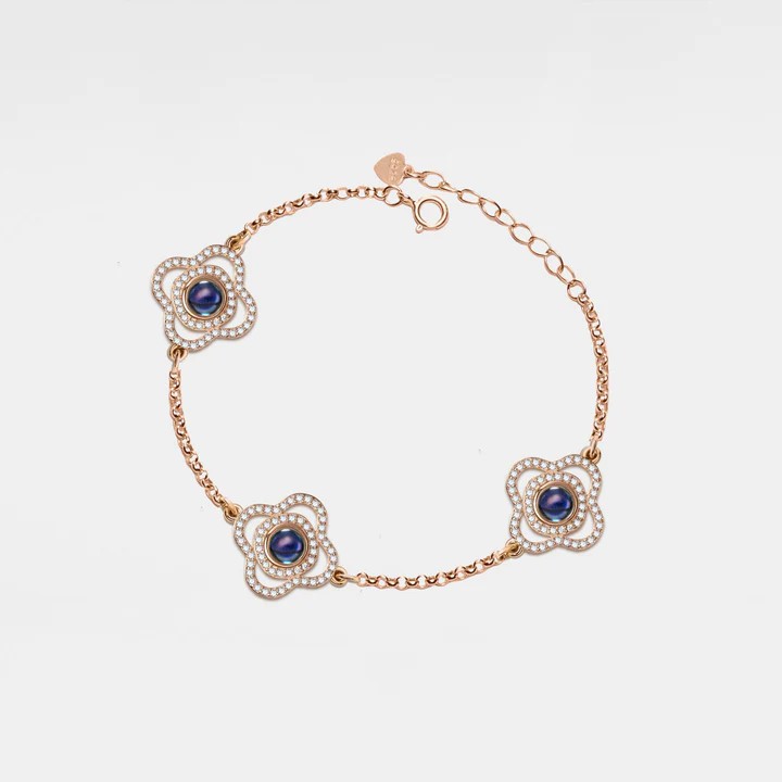 クローバー 投影 写真 写真入り ブレスレット