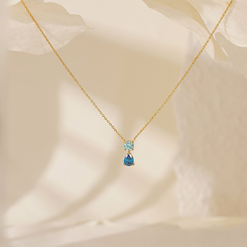 Personalized Twin Birthstone Necklace Great Gift For Valentine's Day