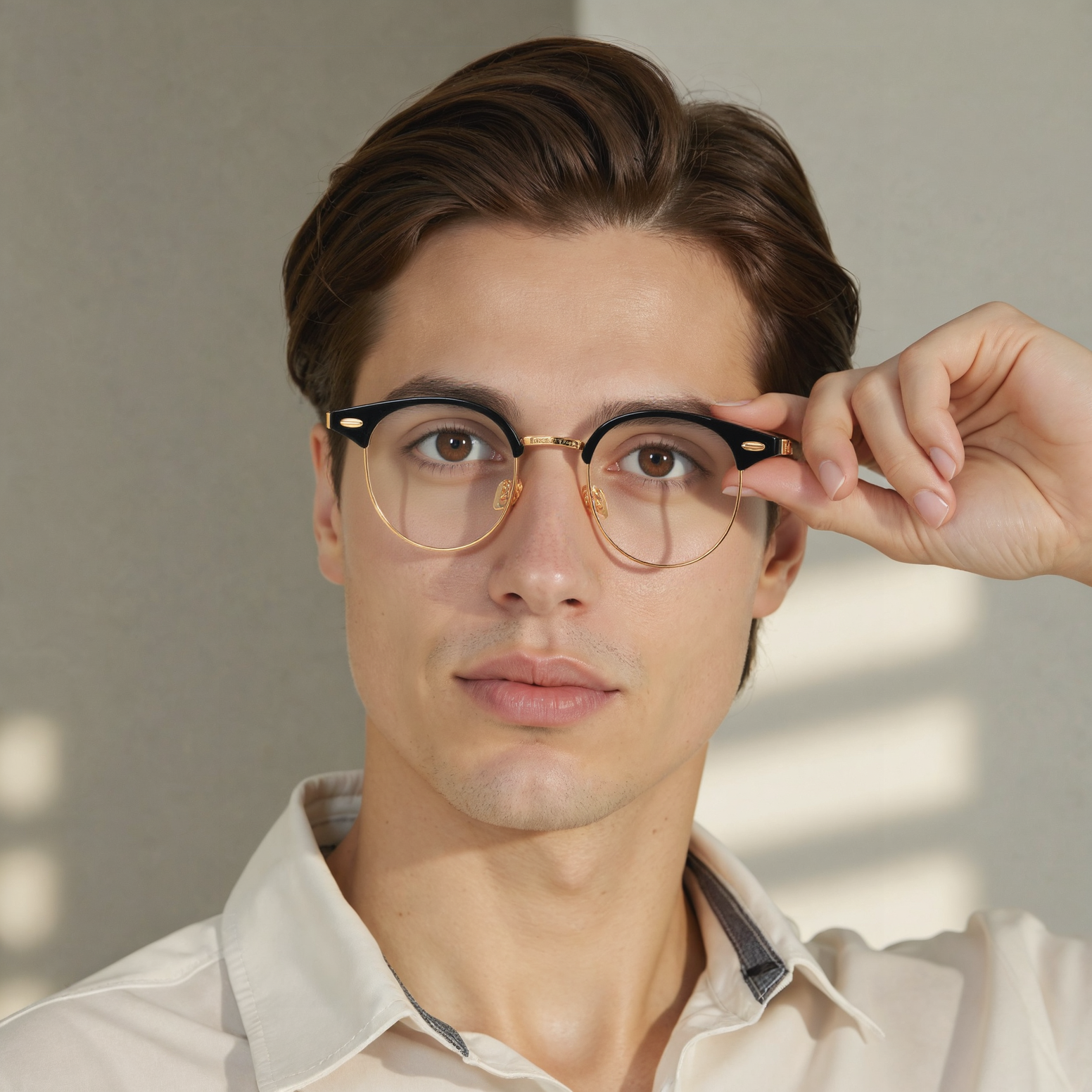 Dempsey Browline Schwarze Brille