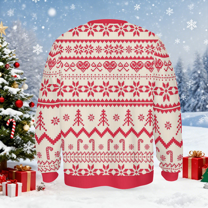 Gepersonaliseerde lelijke trui Unisex Aangepaste gezichtsfoto Kersttrui Creatief ontwerpcadeau voor het gezin