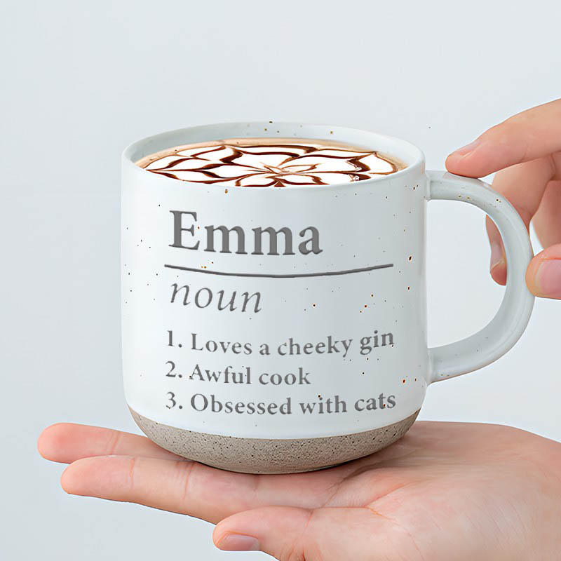 Personalized Ceramic Mug With Custom Name And Engraving Fun Gift For Friends