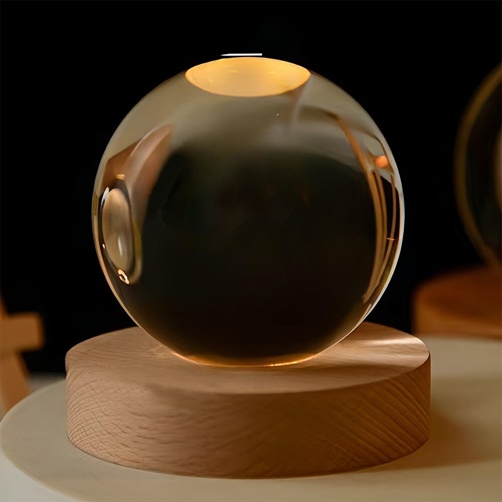 Personalized Moon Phase Crystal Ball Night Light Home Decor Couple Gift for Anniversary