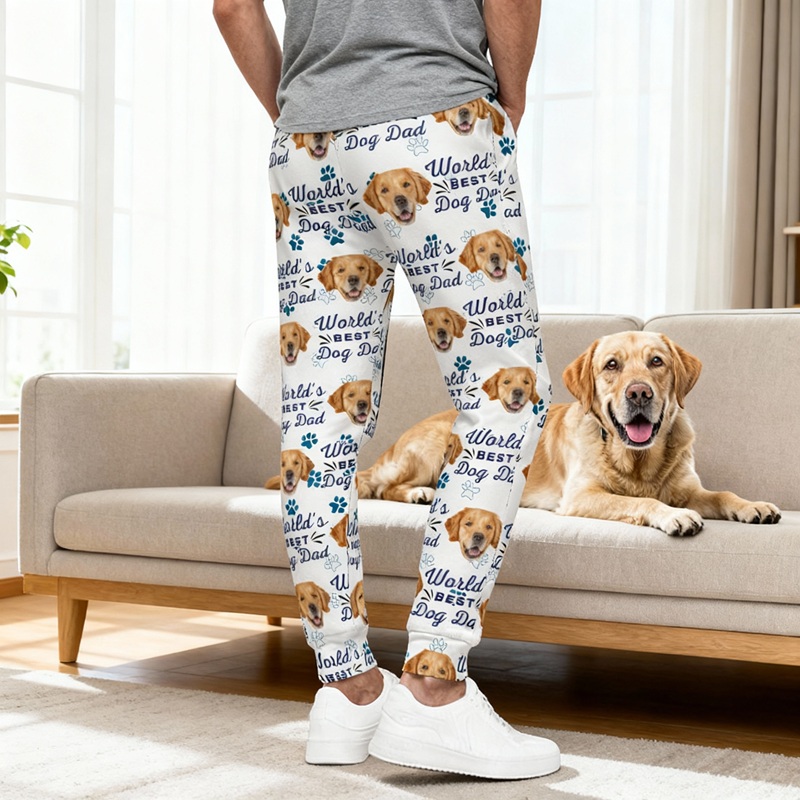 Pantaloni della tuta unisex personalizzati con foto personalizzata regalo perfetto per gli amanti degli animali domestici