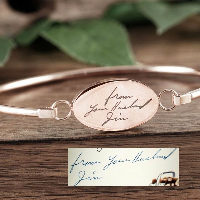 Handwriting Bracelet Of Oval Shape-For Love