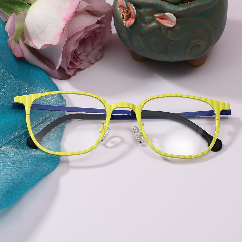 Chade Quadratische Gelbe Brille