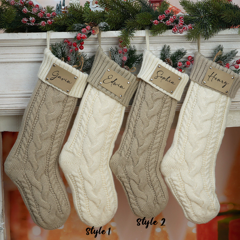 Personalized Christmas Stocking Custom Name Warm Gifts For Family