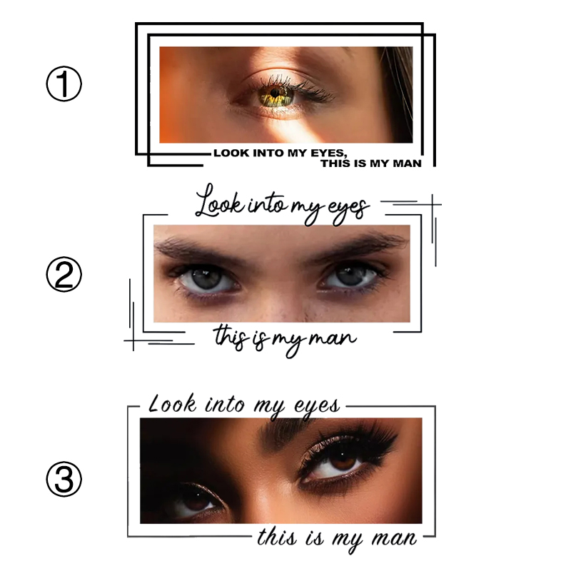 Personalized T-shirt Look Into My Eyes Custom Eyes Photo Design Creative Valentine's Day Gifts for Couples