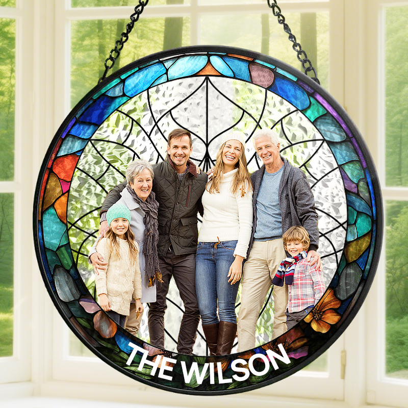 Personalized Window Sun Catcher Glass Hanging Ornaments Gift for Family