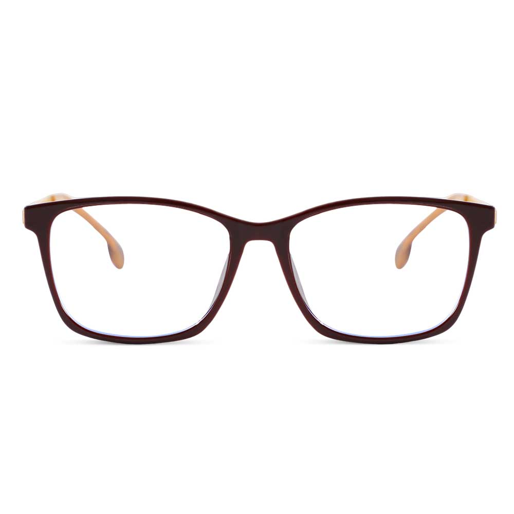 Lunettes de Vue Charlotte Rectangle Marron 