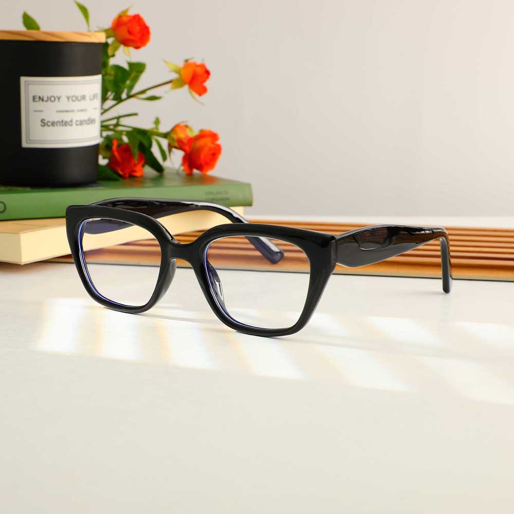 Stevenson Cat Eye Schwarze Brille