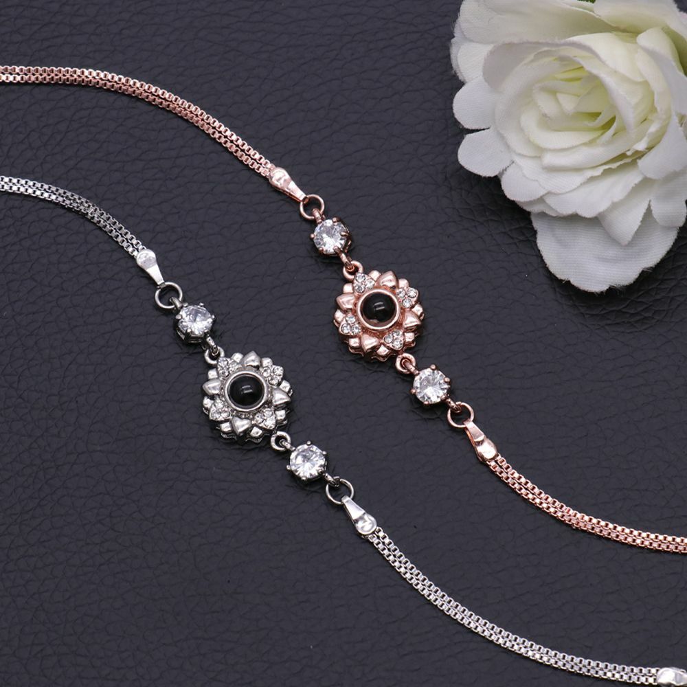 Personalisiertes Blumen Foto Projektion Armband Geschenk