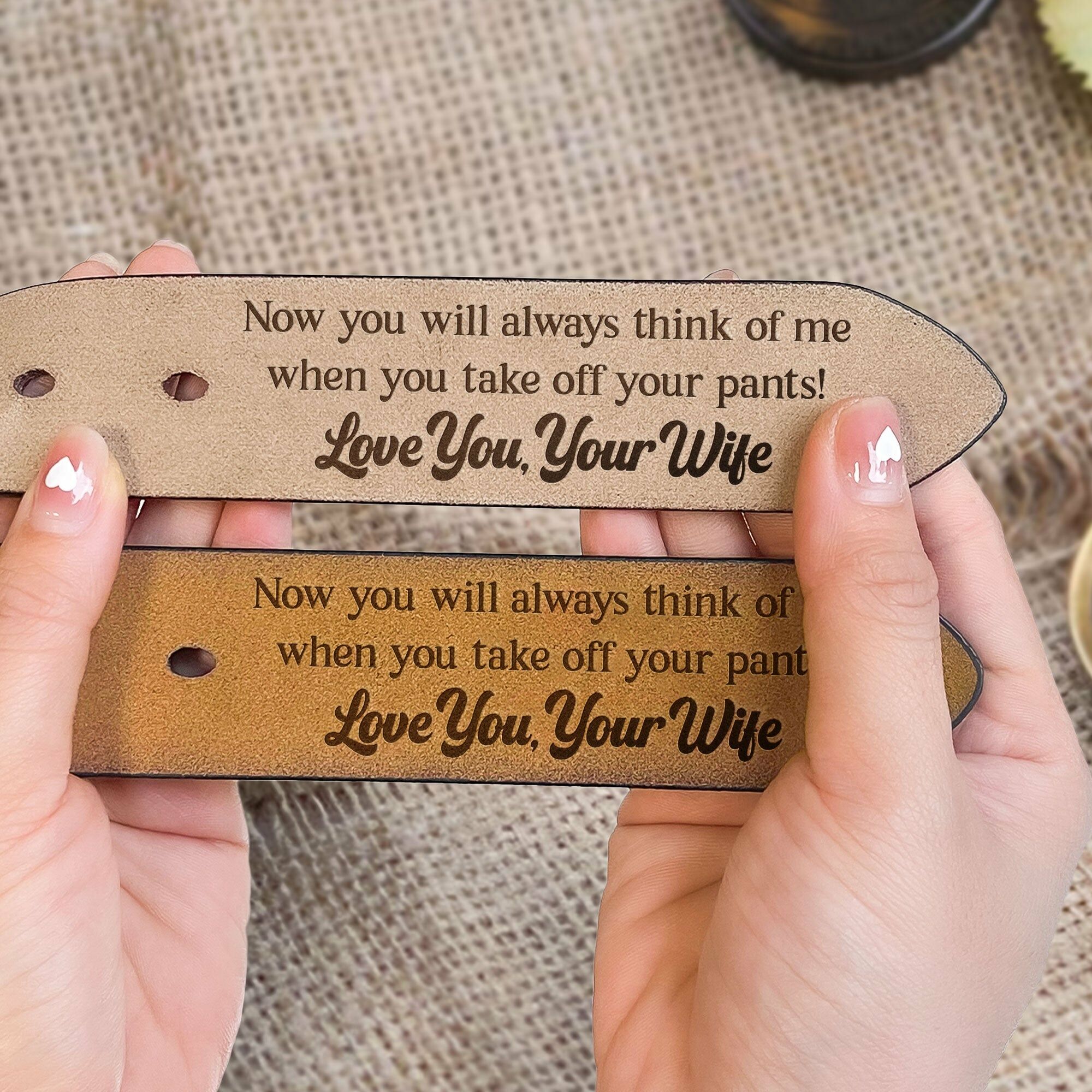 Personalized Belt Engraved Leather Gift Sweet Companion Birthday Gift for Husband