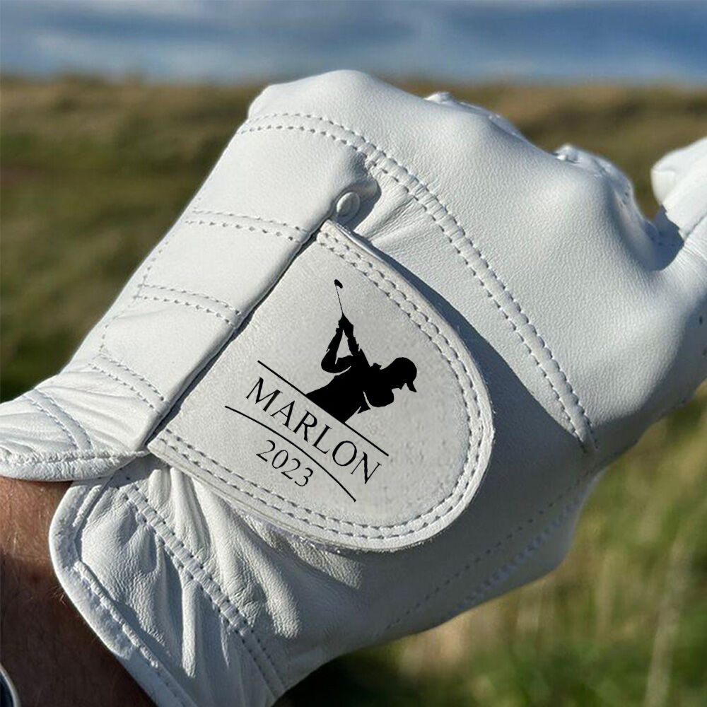 Custom Golf Glove with Name and Year Quality Sports Glove Perfect Gift for Golfers