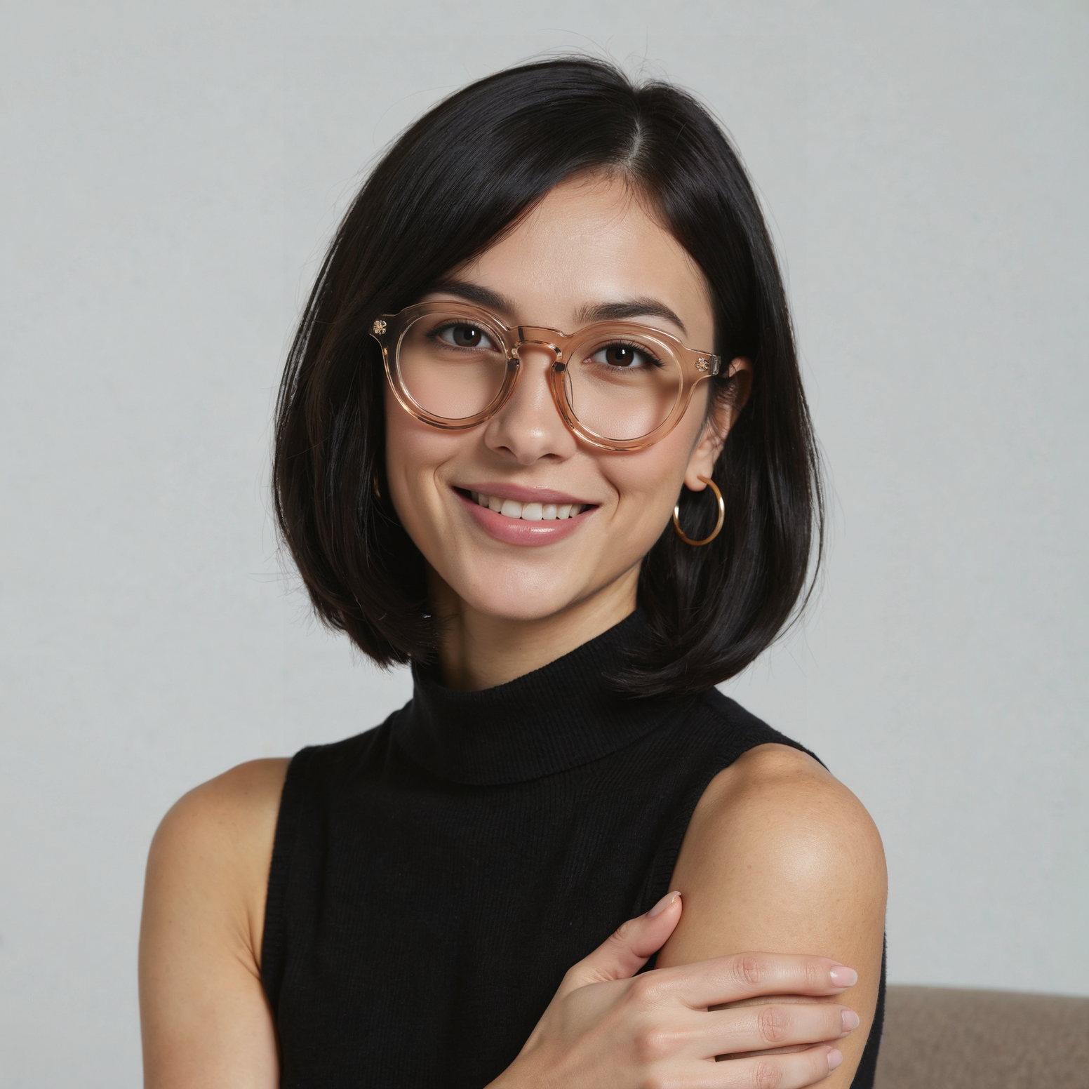 Lunettes de Vue Donahue Ronde Marron