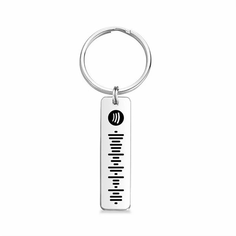 Scannable Spotify Code Custom Music Song Keychain for Boyfriend