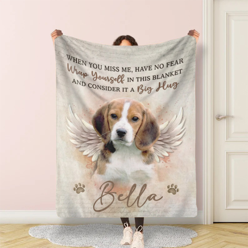 犬 ペット 写真 メッセージ入り ブランケット オリジナル