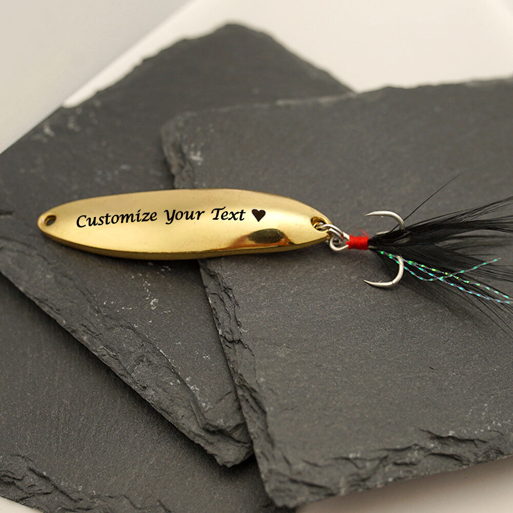 Personalized Fishing Gift Fishing Lures Custom Text Metal Engraving Husband Gift for Anniversary