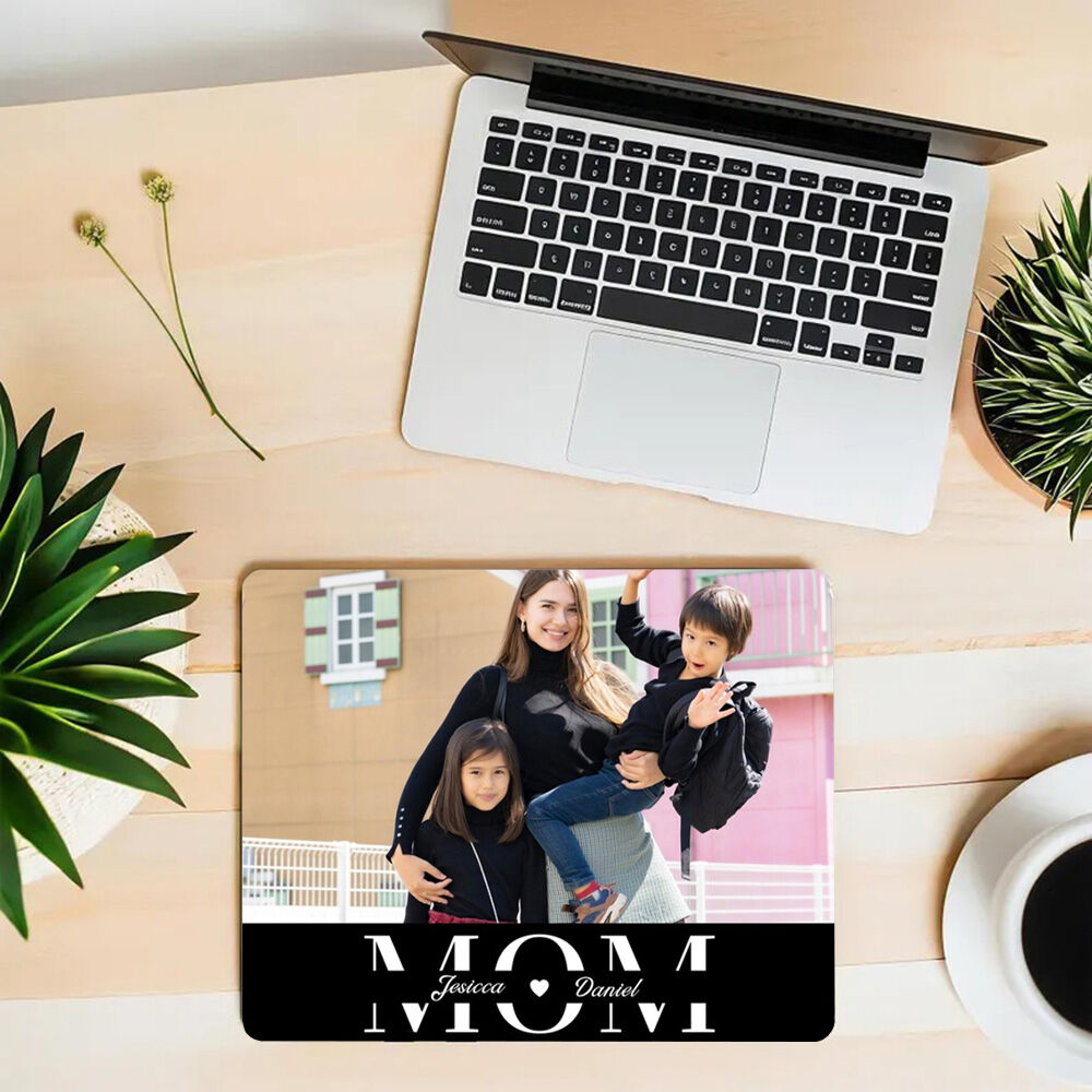 Personalized Photo Mouse Pad with Custom Name Best Gift for Mother