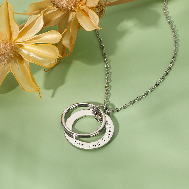 サークル メッセージ 刻印 ネックレス