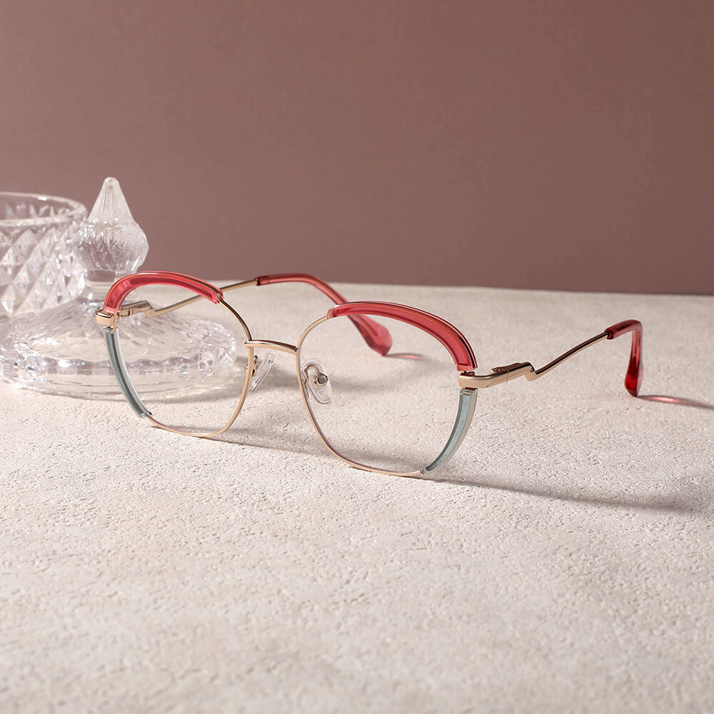 Occhiali da Vista Alyssa Poligono Rosa 