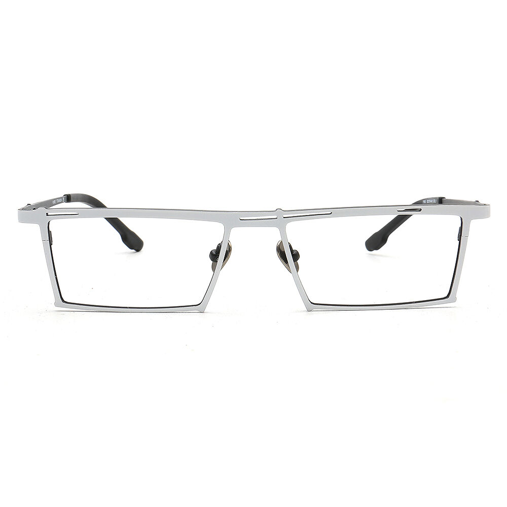 Wit Rectangle White Glasses