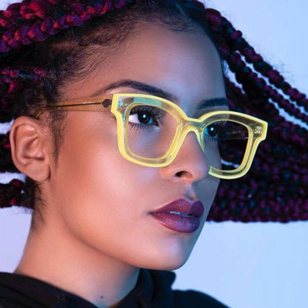 Bronte Quadratische Gelbe Brille