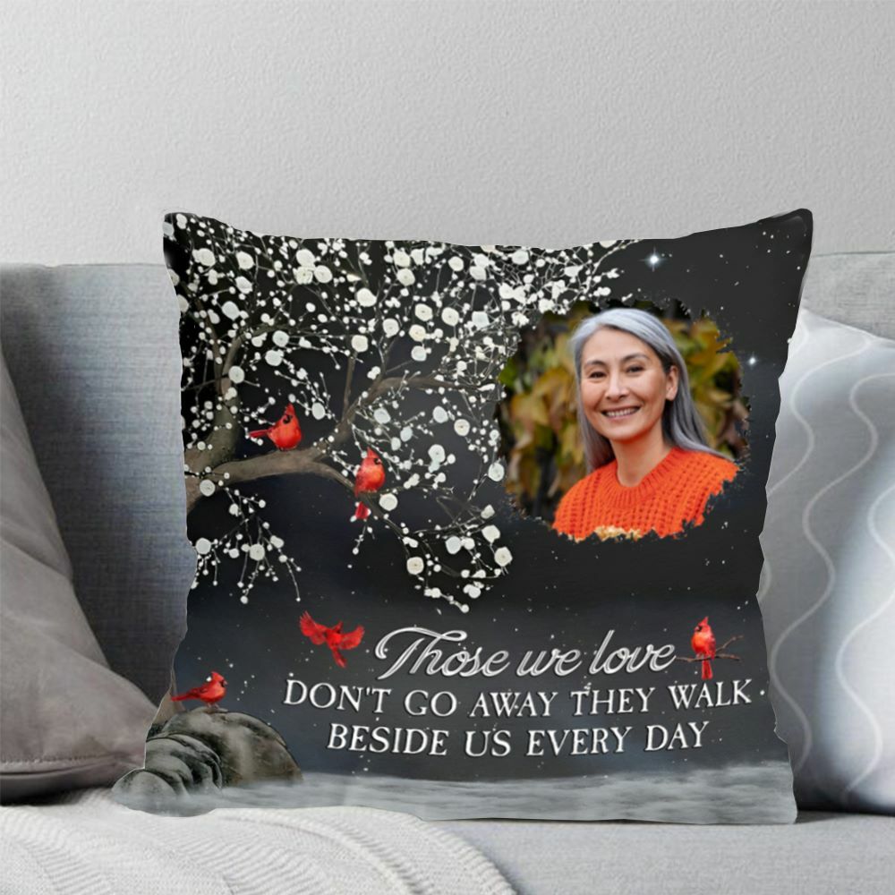 Coussin commémoratif personnalisé avec motif d'arbre pour la famille