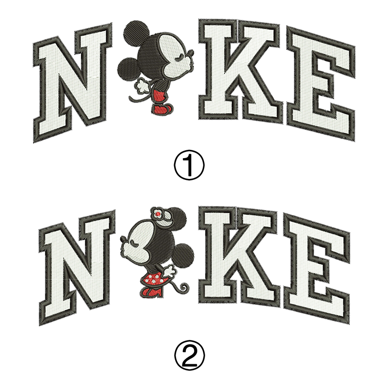 Personalized Hoodie Embroidered Cartoon Mouse Couple Kissing Design Valentine's Day Gift for Lovers