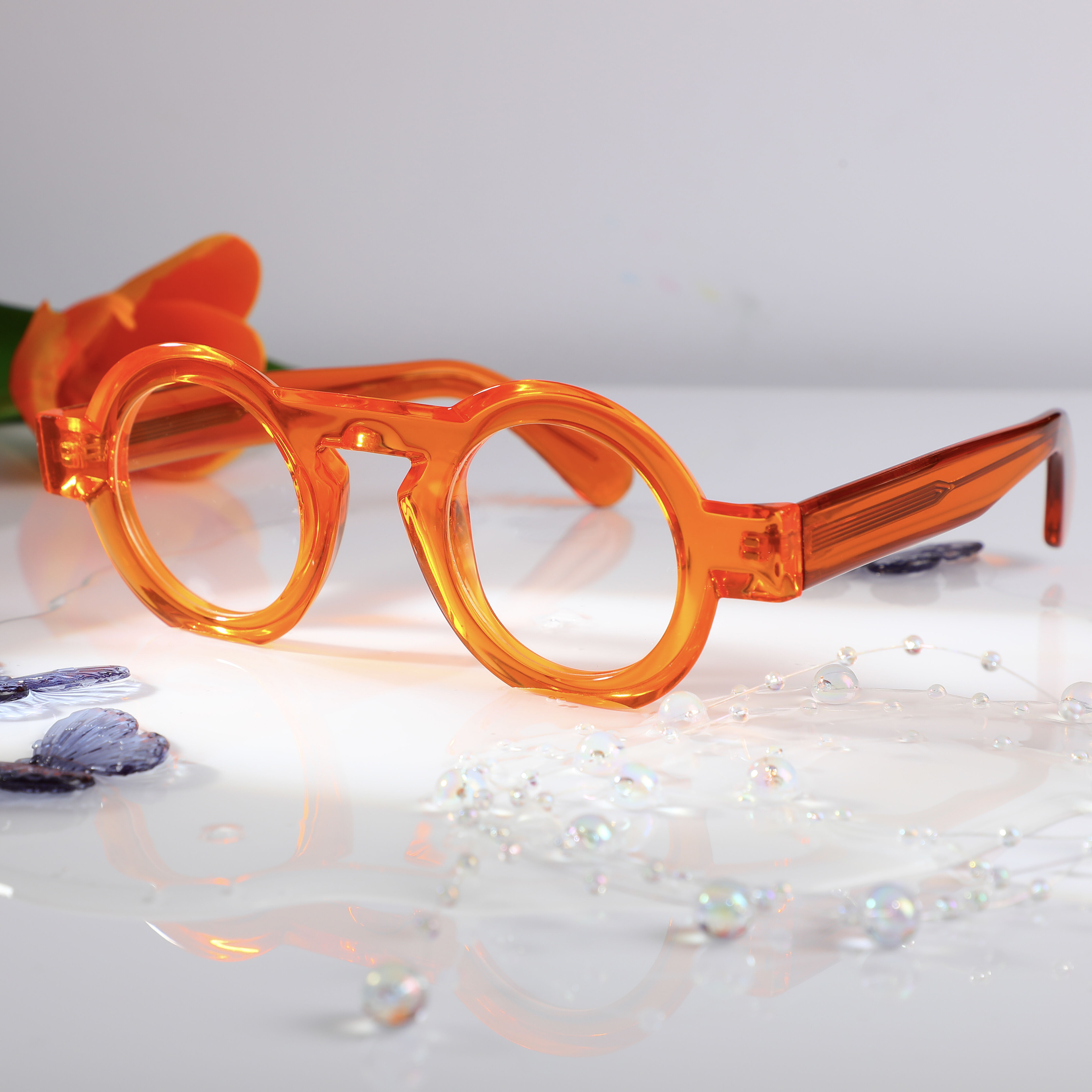 Meroy Runde Orange Brille
