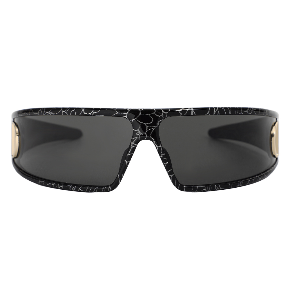 Occhiali da Sole Eveline Rettangolare Nero Bianco 