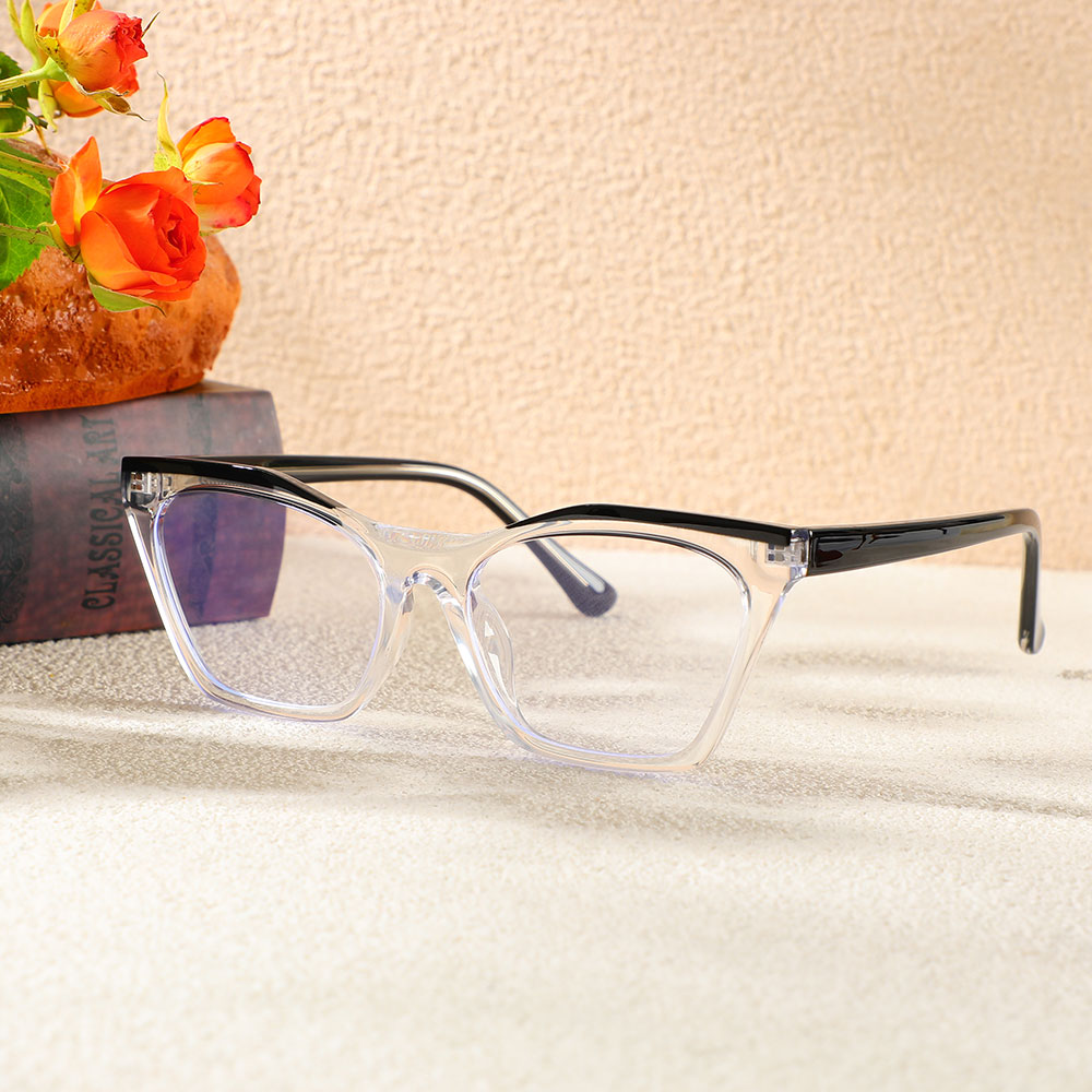 Occhiali da Vista Hugh Cat Eye Chiaro 