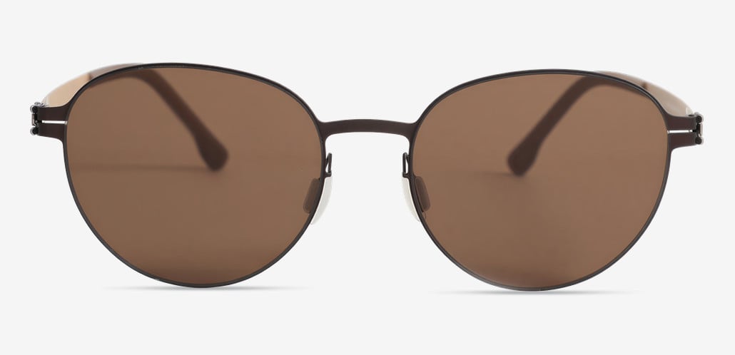 Kennan Brown Round Sunglasses