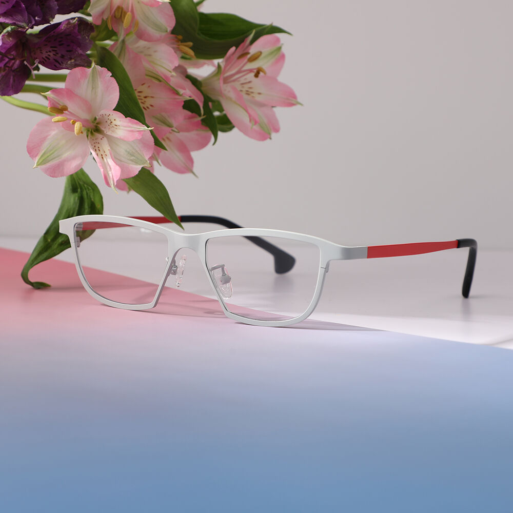 Regin Rectangle Silver Glasses