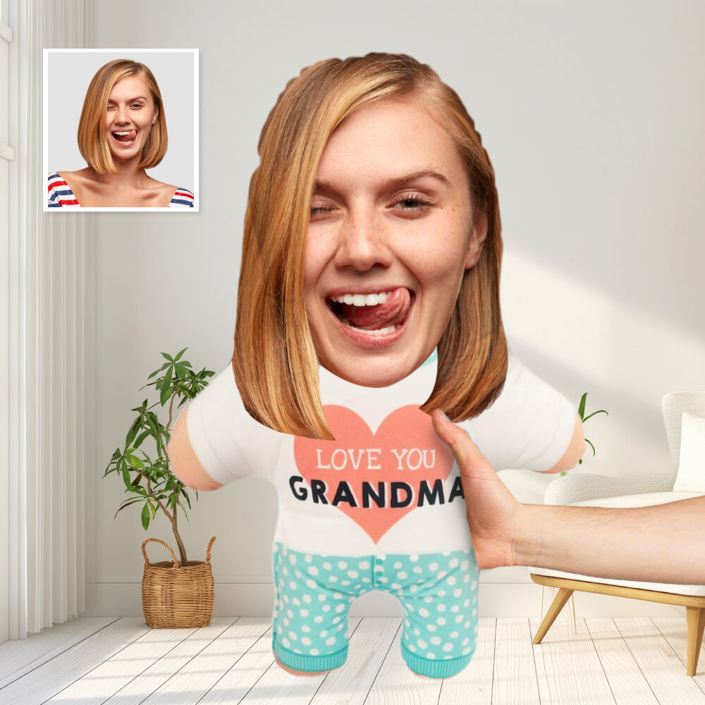 Coussin Oreiller personnalisé Je t'aime maman Coussin Oreiller visage pour anniversaire