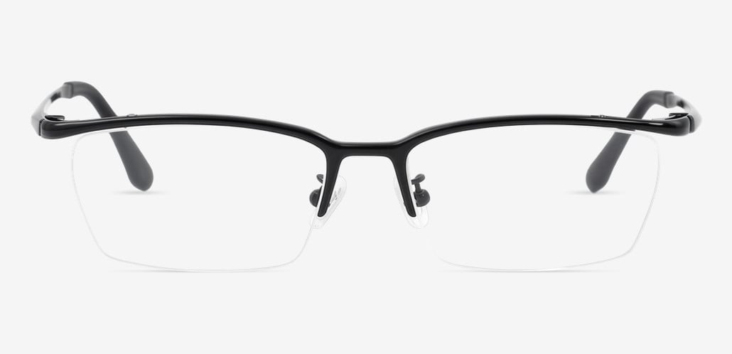Dennis Black Rectangle Glasses