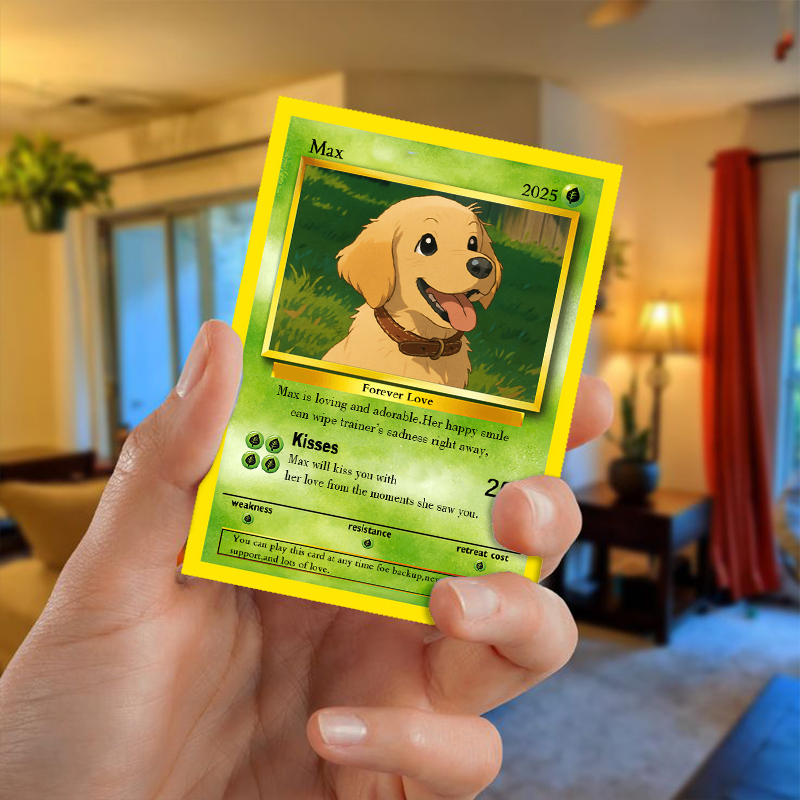 Personalized Cartoon Picture Poke Card Lovely Gift for Pet Lover