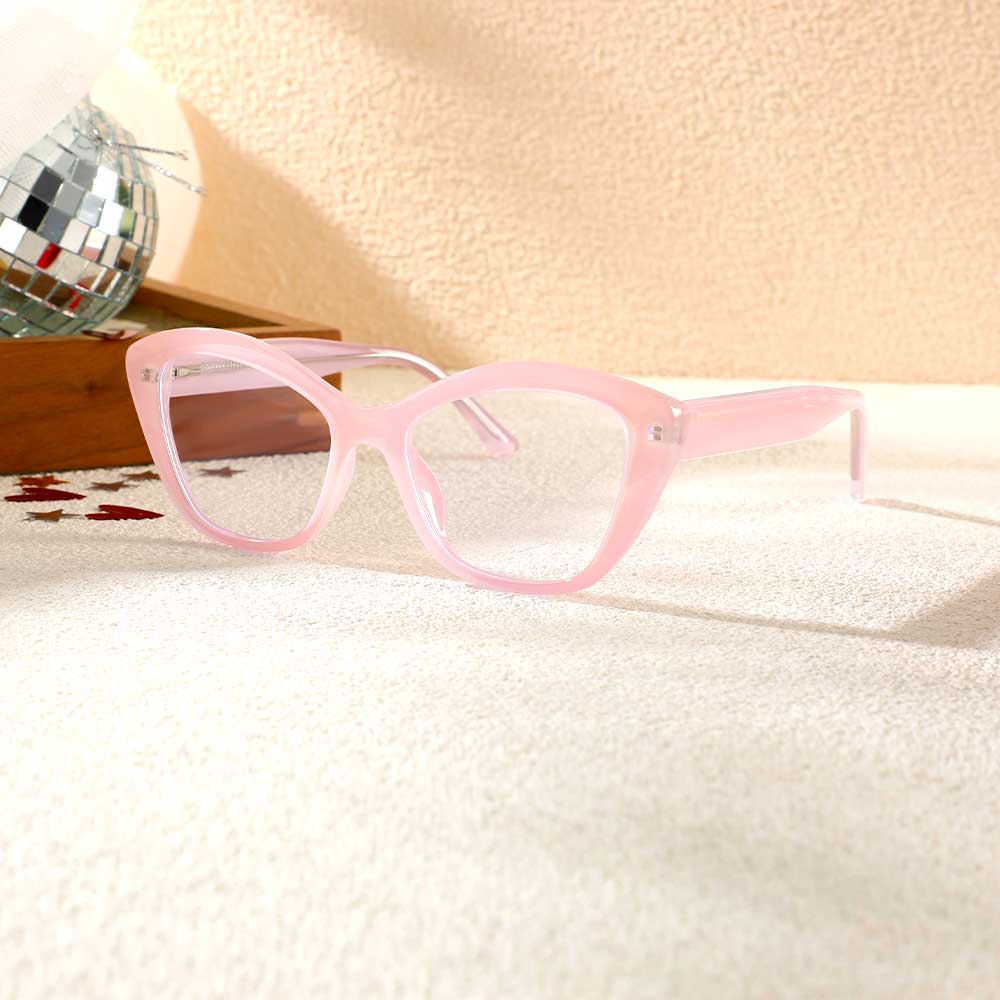 Lunettes de Vue Belloc Cat Eye Rose 