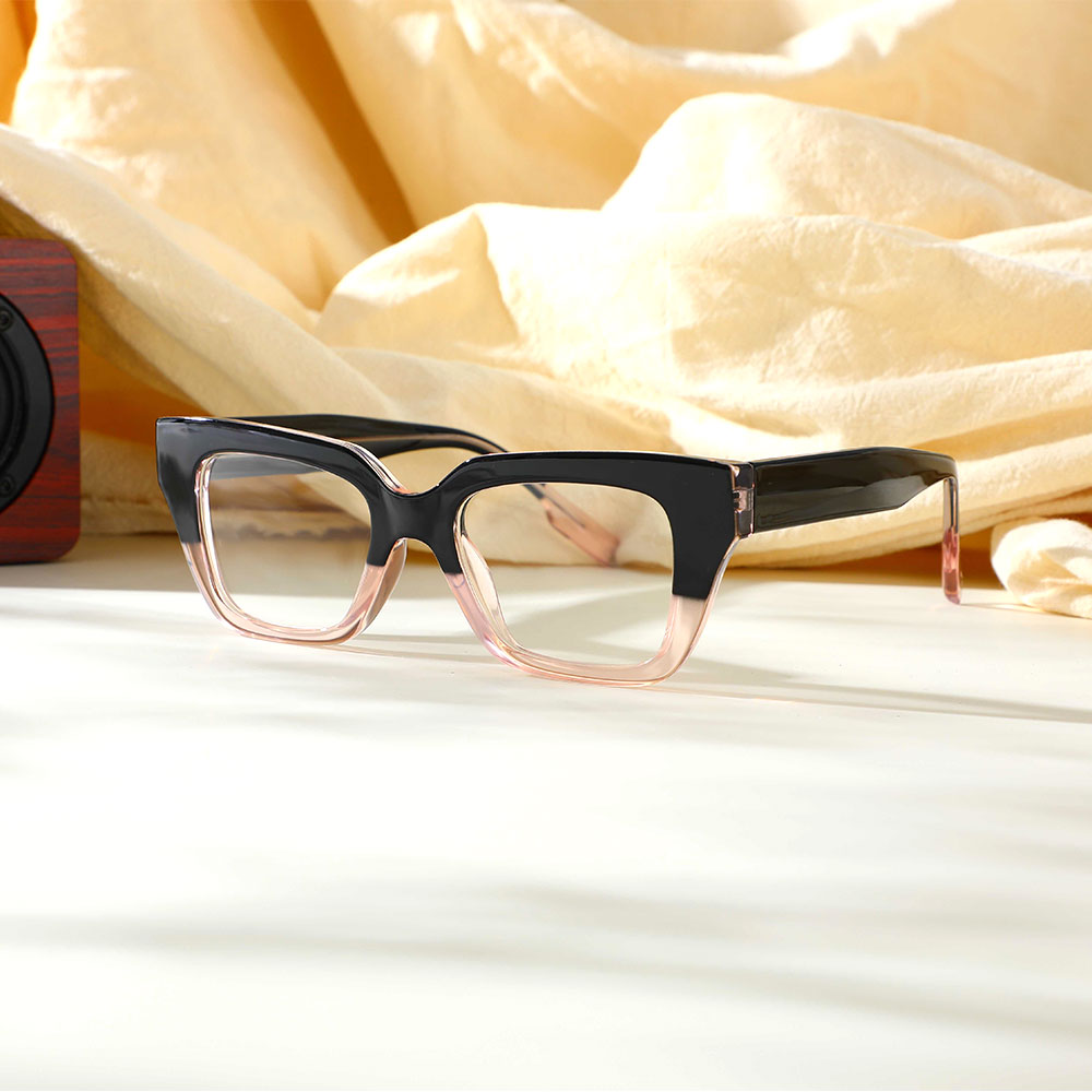 Ida Square Black Pink Glasses