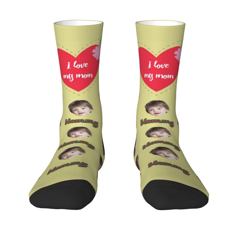 Custom Face Socks with Baby Photos for Mother's Day