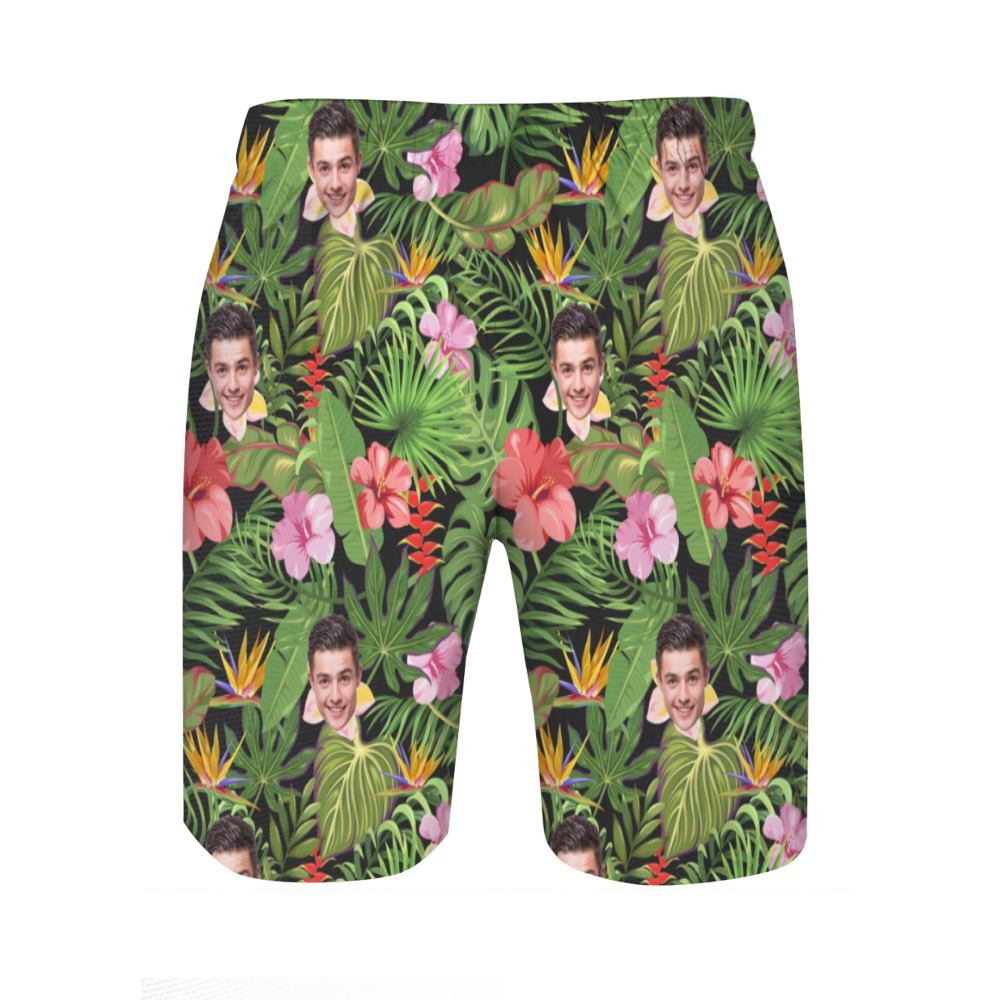 Pantaloncini da spiaggia da uomo con motivo a foglie di palma Regalo seducente per fratello