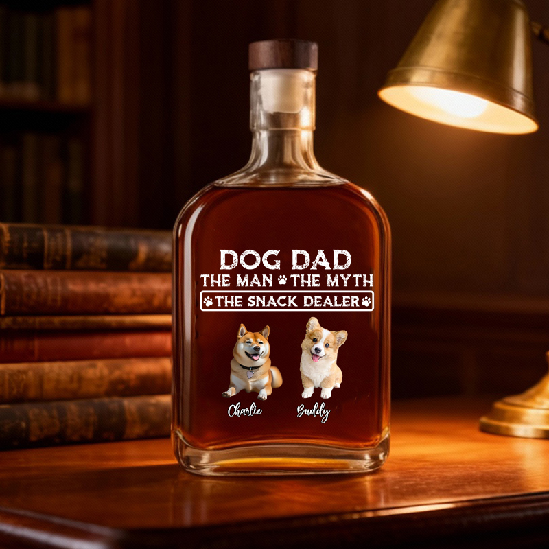 Personalisierte Whiskyflasche mit Bild und individuellem Namen Wichtiges Geschenk für Tierliebhaber