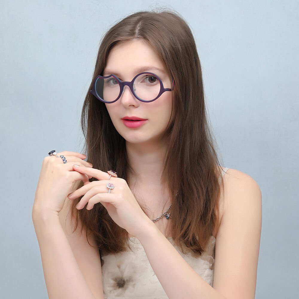 Audition Round Purple Glasses