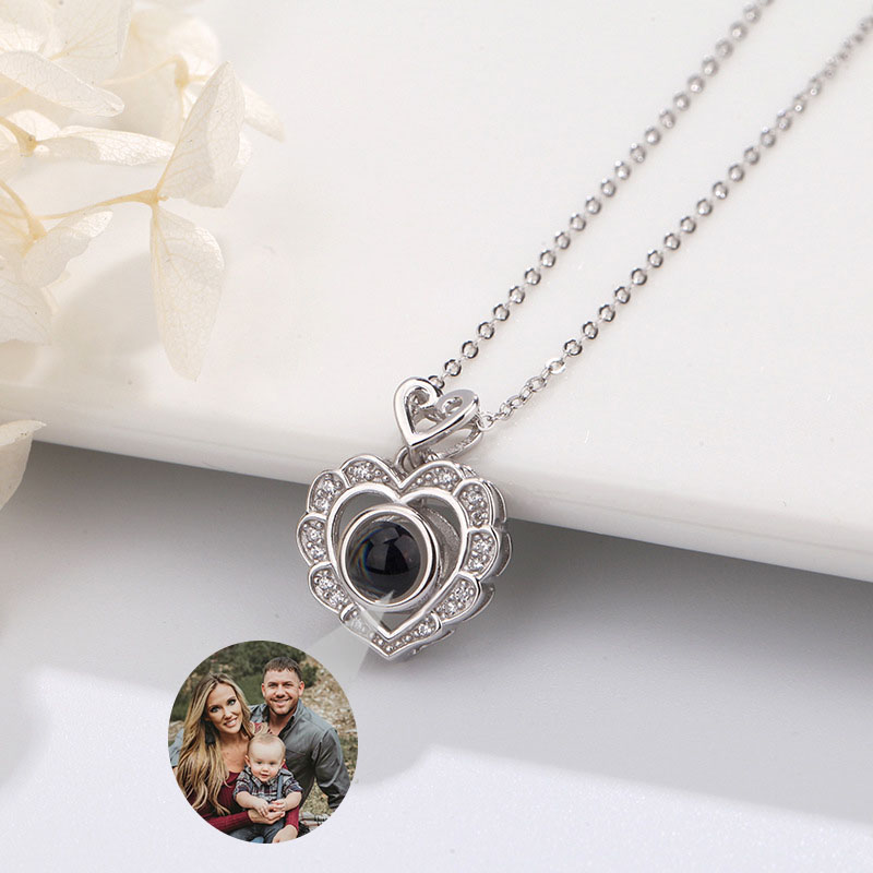Collane Proiezione Foto Dentro con Ciondolo Cuore